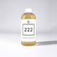 Scent Society diffuser fragrance oil in clear 500ml bottle labeled 222, with white cap on neutral background.