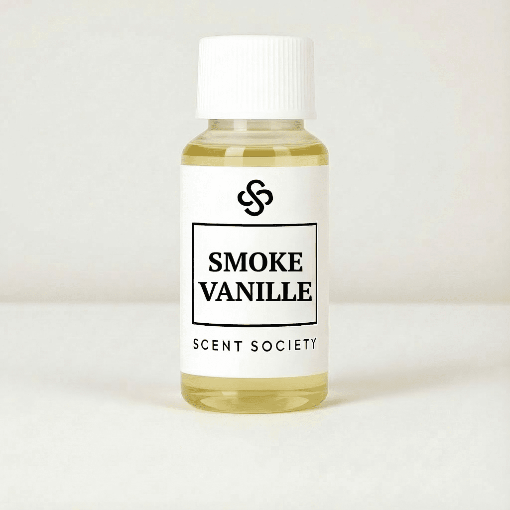 Bottle of 'Smoke Vanille' by Scent Society on a white background